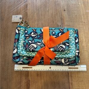 Fossil Floral Cosmetic Bag/Clutch 3 piece set